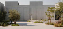 The Yard at Alserkal Avenue in front of the OMA designed exhibition space, Concrete 