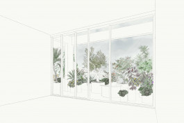 Illustration for a balcony garden 